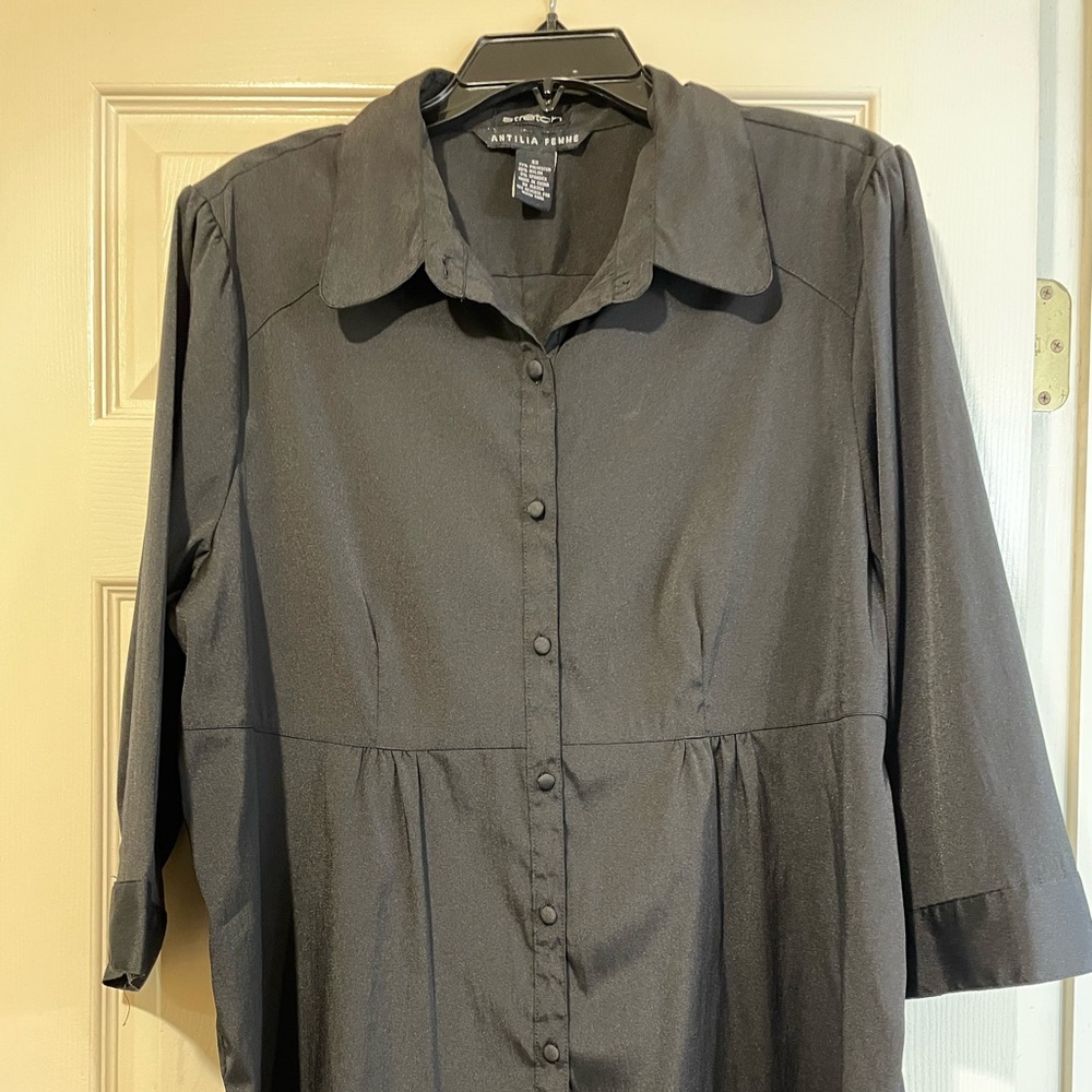 Antilia Femme Charcoal Blouse
